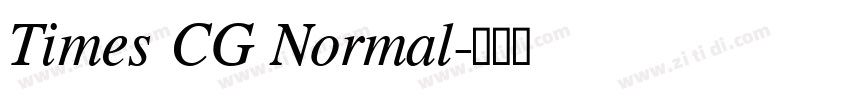 Times CG Normal字体转换